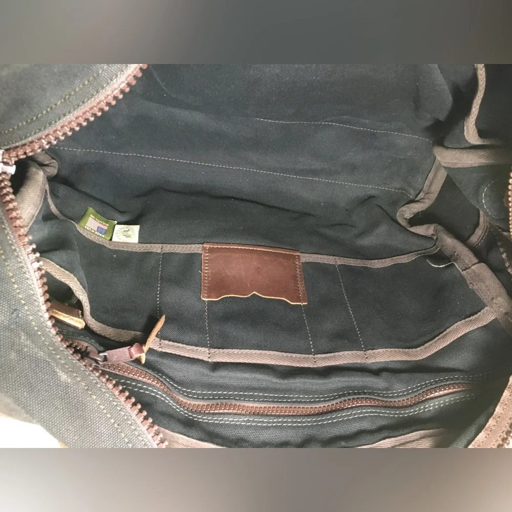Duluth Pack Commuter Laptop Everyday Travel Briefcase Brown Leather Bag Business